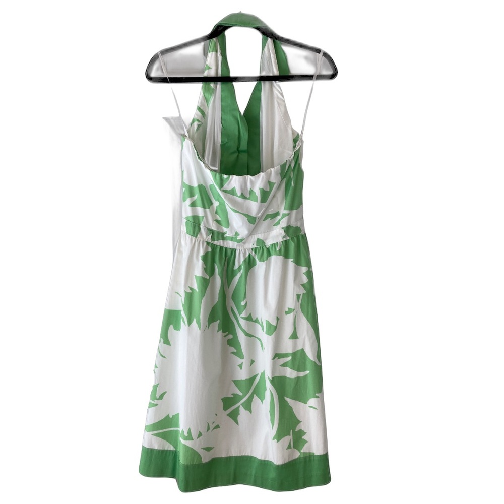 Yves Cossette Depeche Mode Vintage Green/White Collared Halter Dress 10 - Picture 2 of 11
